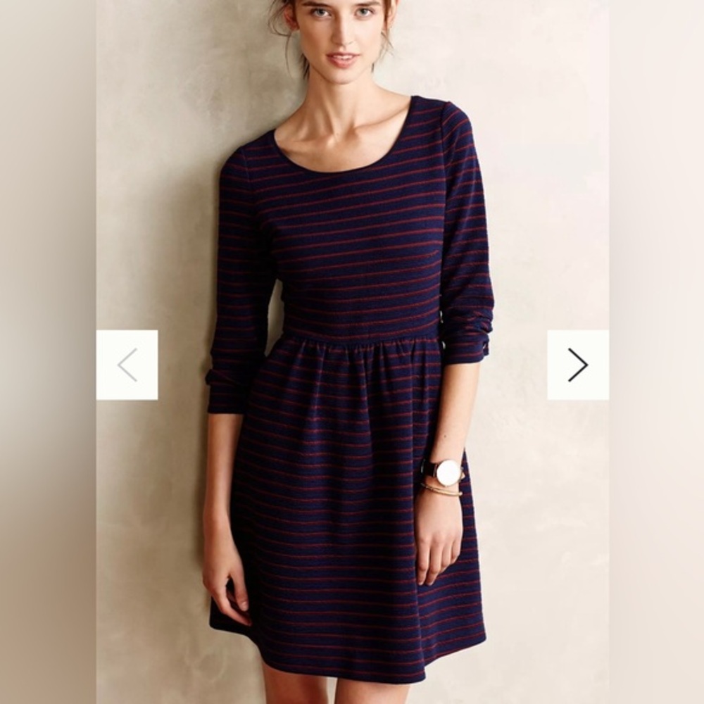EUC MAEVE by ANTHROPOLOGY Brenna Striped Dress Size 4
